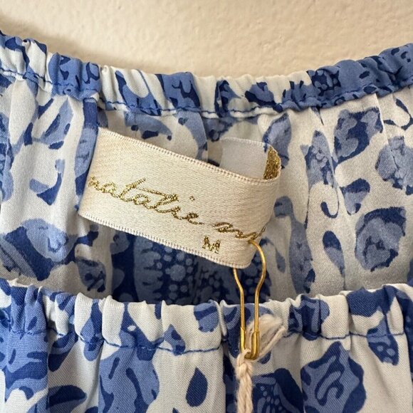 Natalie Martin Womens 100% Silk Mesa Maxi Dress Sz M Geranium Print Boho Prairie - Picture 5 of 9